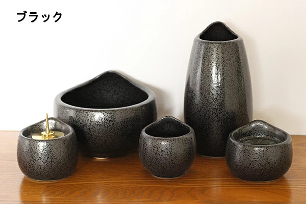 陶器製の仏具ブラック